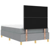 Box spring seng med madras Lysegrå 120 x 190 cm Stof
