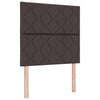 Box spring seng med madras Mørkebrun 120 x 190 cm Stof