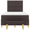 Box spring seng med madras Mørkebrun 120 x 190 cm Stof