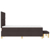 Box spring seng med madras Mørkebrun 120 x 190 cm Stof