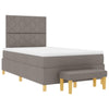 Box spring seng med madras Gråbrun 120 x 190 cm Stof