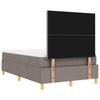 Box spring seng med madras Gråbrun 120 x 190 cm Stof