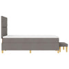 Box spring seng med madras Gråbrun 120 x 190 cm Stof