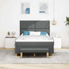 Box spring seng med madras Mørkegrå 140 x 200 cm Stof