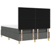 Box spring seng med madras Mørkegrå 140 x 200 cm Stof