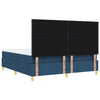 Box spring seng med madras med hovedgærde Blå 180 x 200 cm Stof