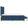 Box spring seng med madras med hovedgærde Blå 180 x 200 cm Stof