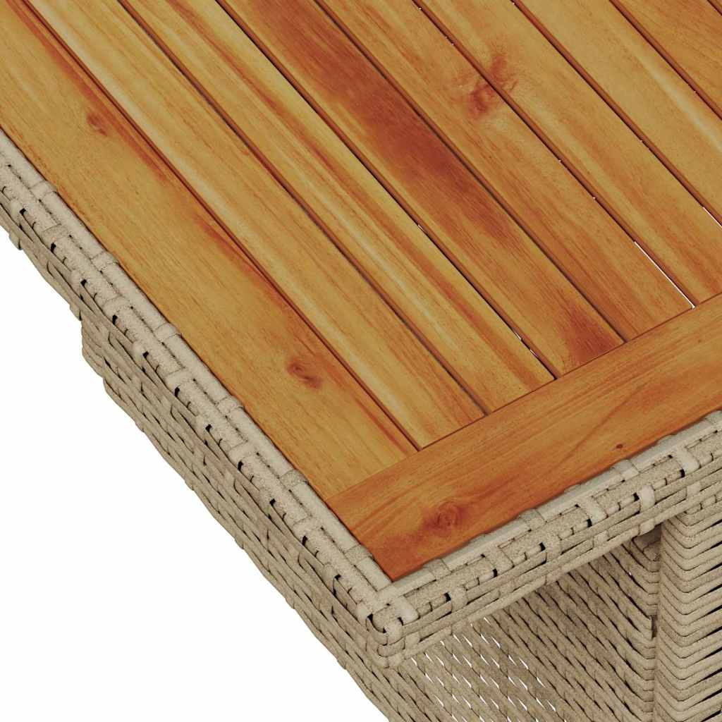 Havesofa Sæt med pude med opbevaring 7 pcs Beige Poly rattan