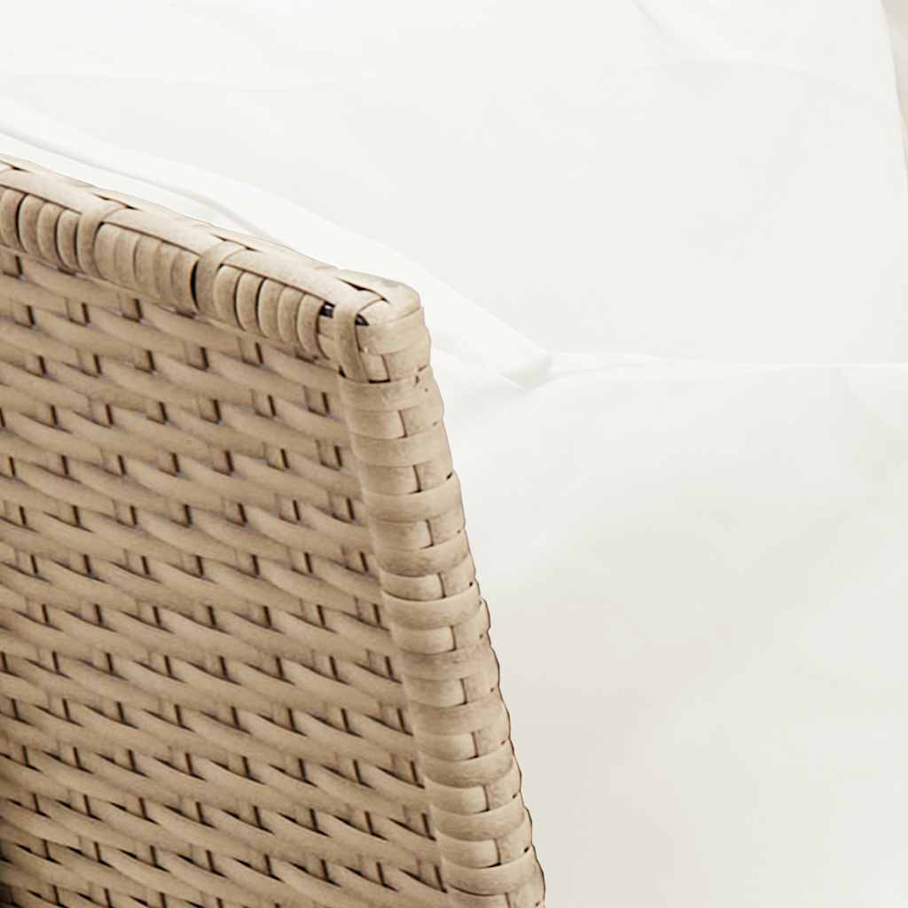 havesofa med hynder polyrattan beige