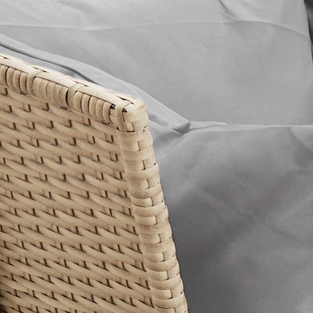 havesofa med hynder polyrattan beige