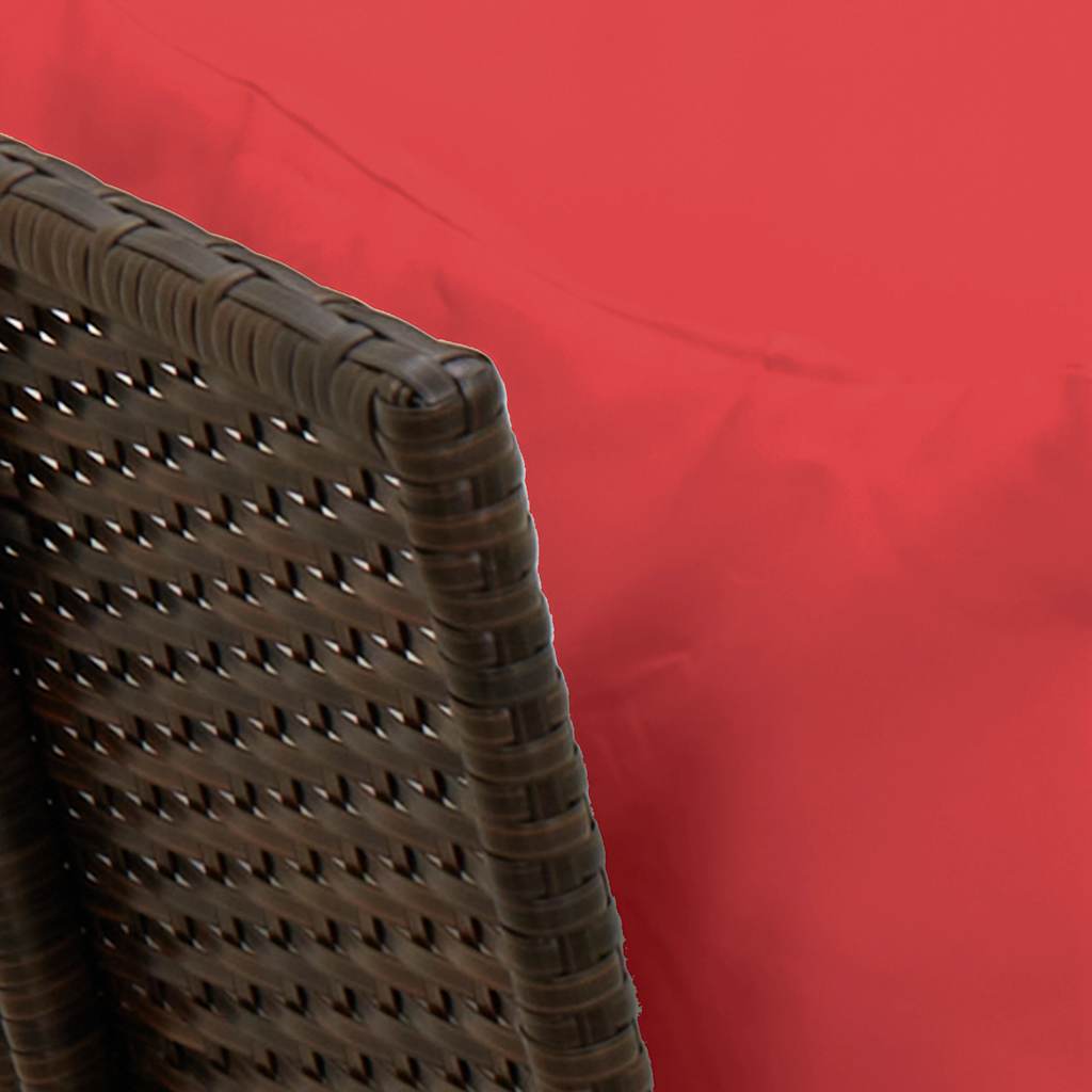 havesofa med hynder polyrattan brun