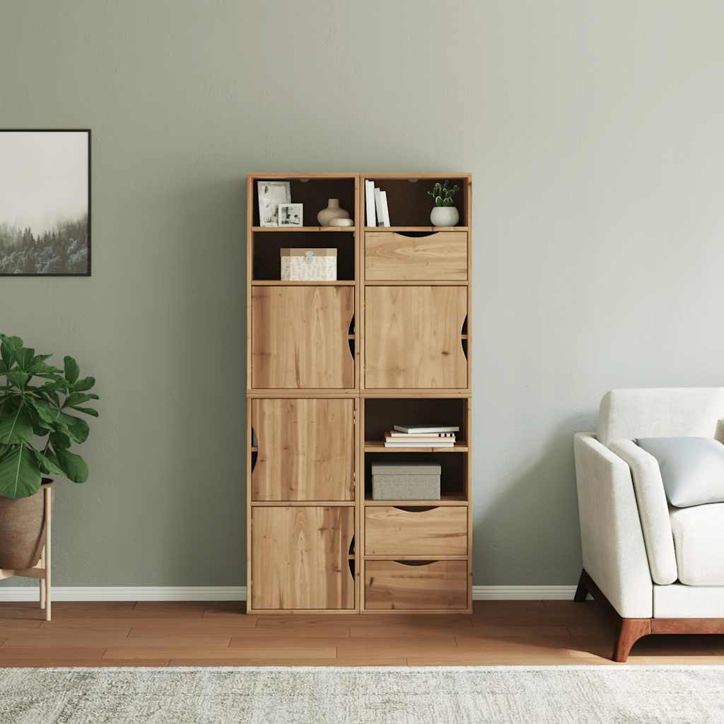 sidekabinetter 4 stk ODDA 40x24x79 cm massivt fyrretræ