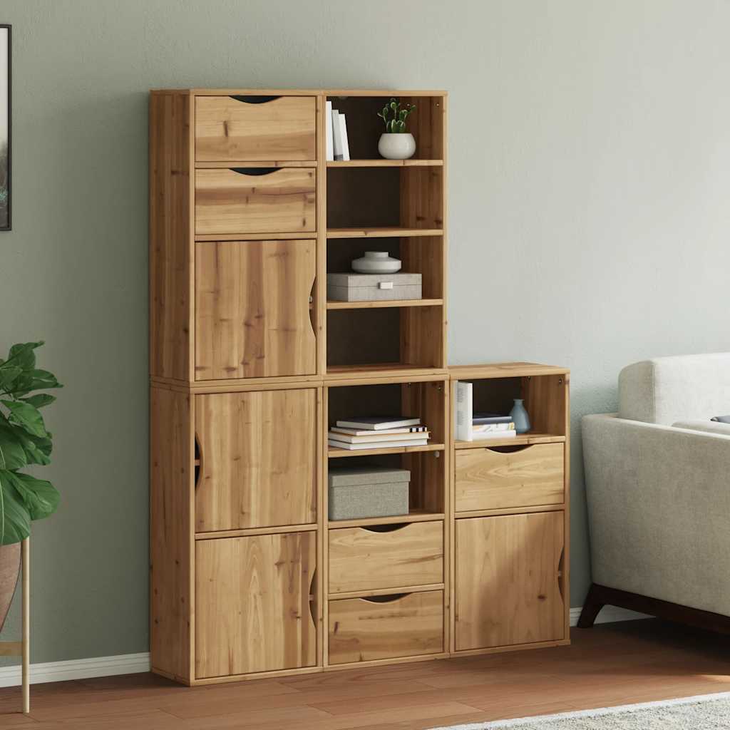 sidekabinetter 5 stk ODDA 40x24x79 cm massivt fyrretræ