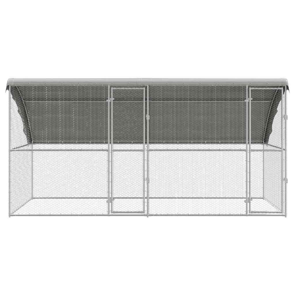 Hønsebur Sølv 400 x 200 x 198.5 cm Galvaniseret stål