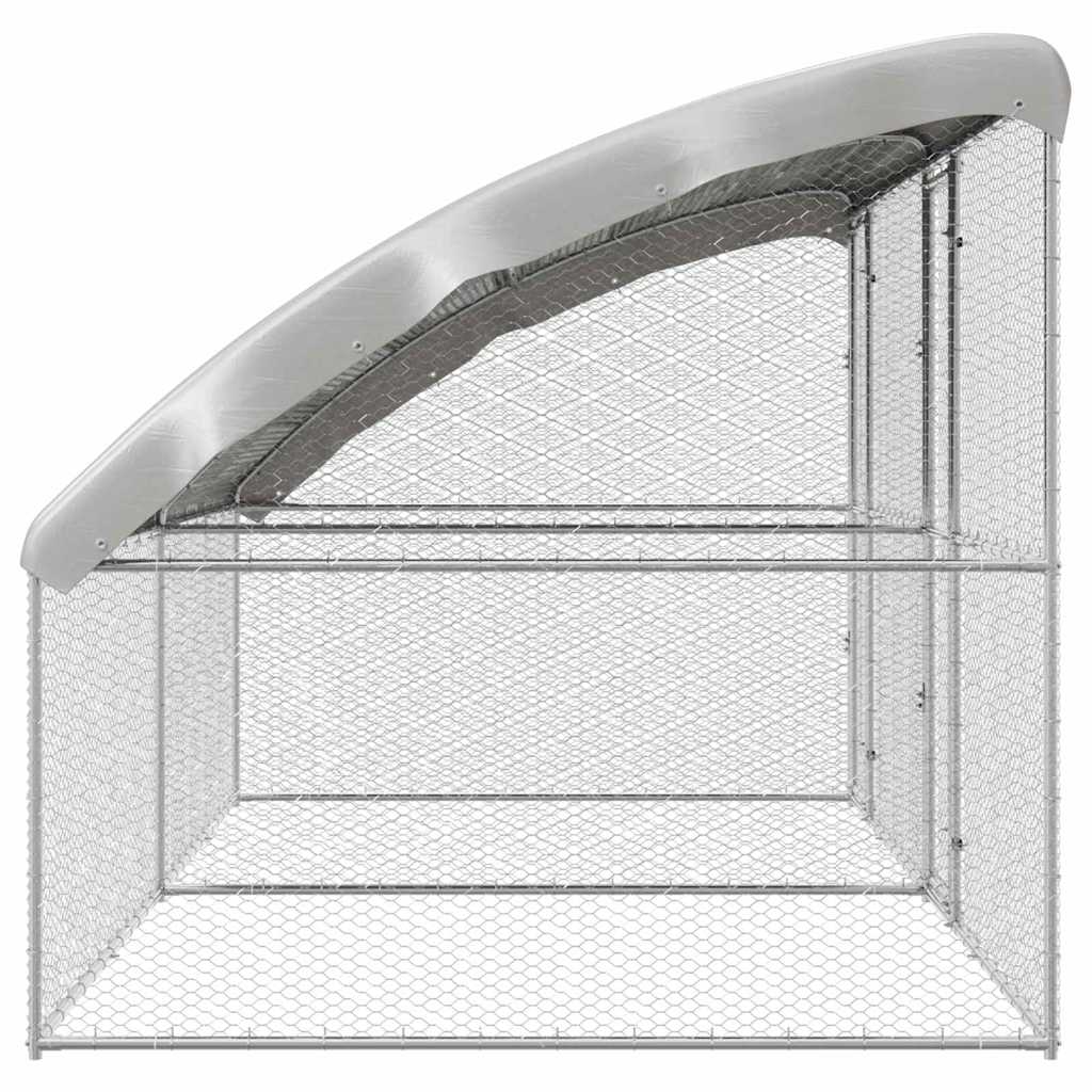 Hønsebur Sølv 400 x 200 x 198.5 cm Galvaniseret stål