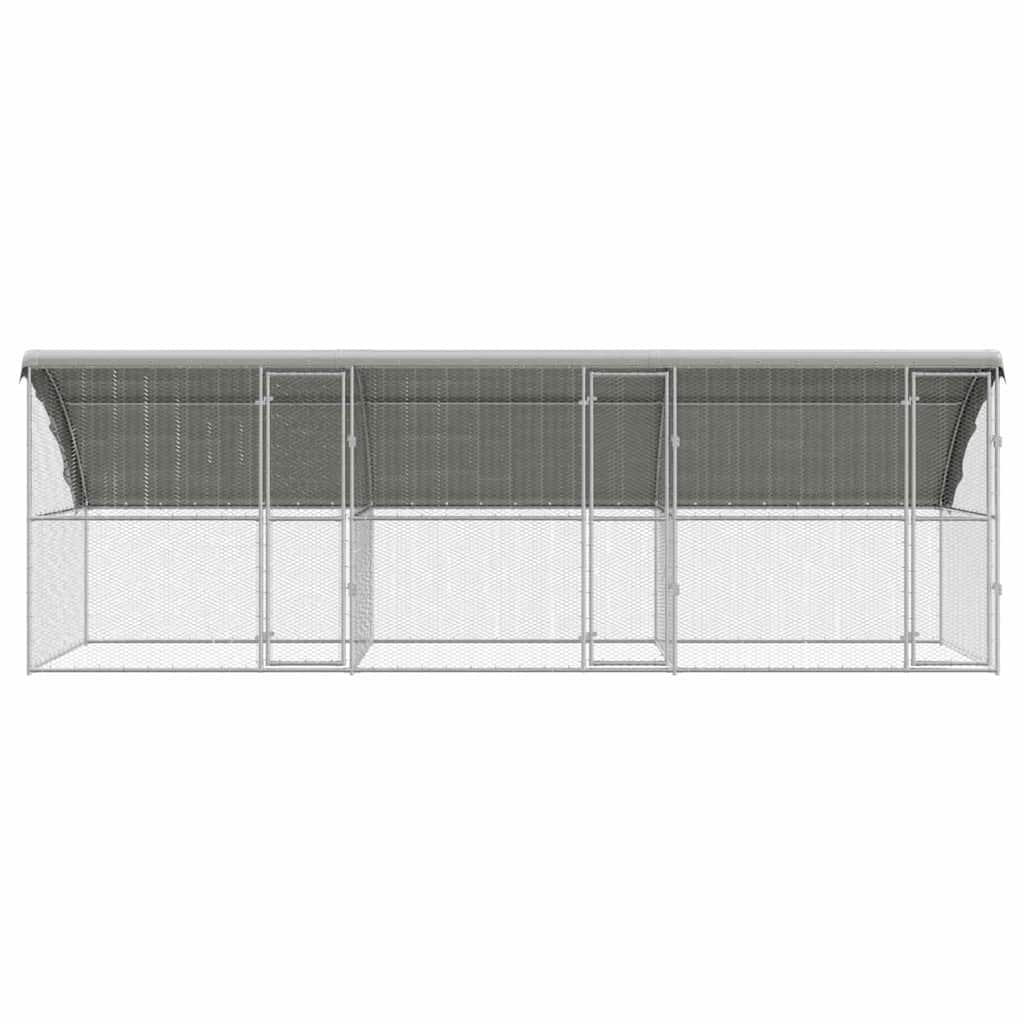Hønsebur Sølv 600 x 200 x 198.5 cm Galvaniseret stål