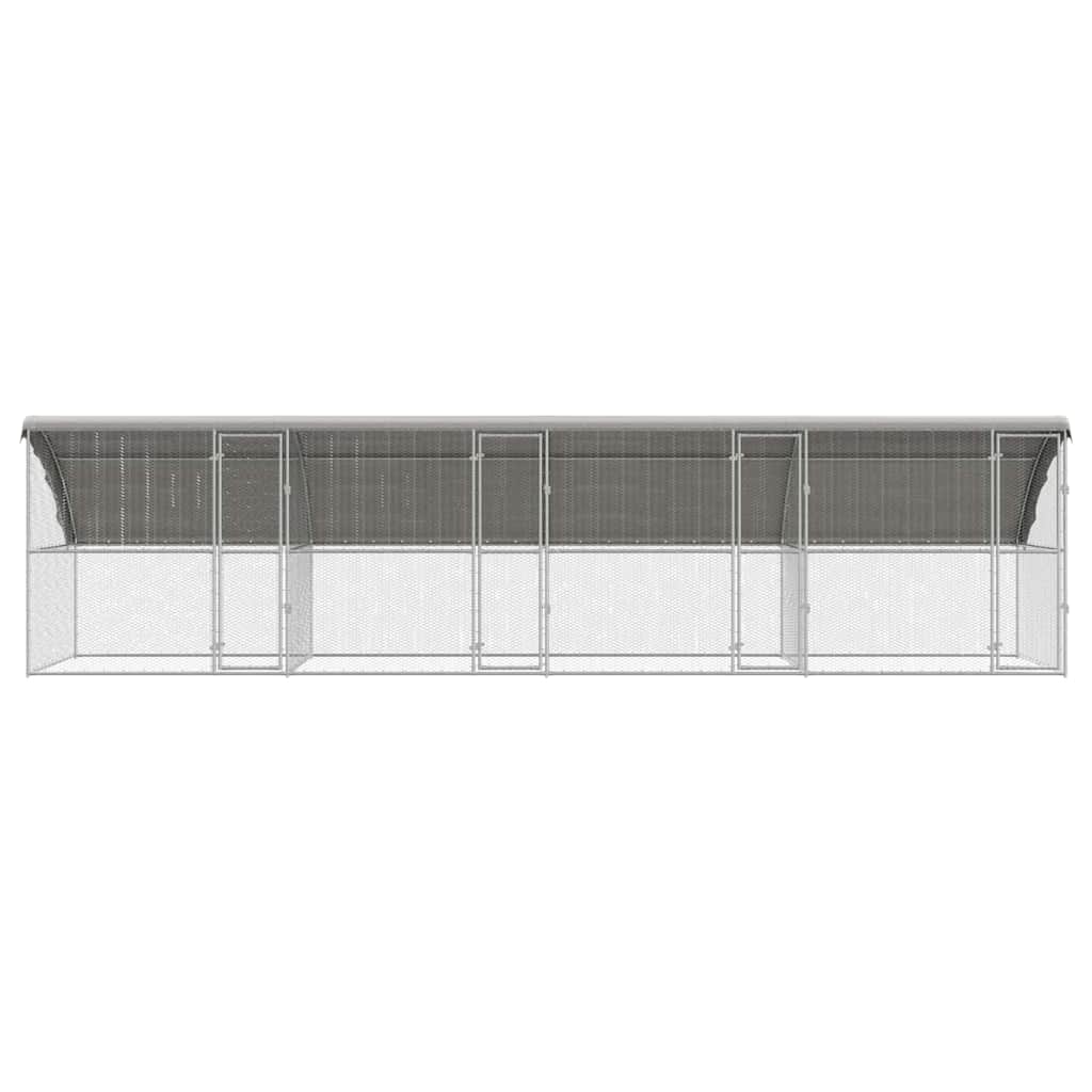 Hønsebur Sølv 800 x 200 x 198.5 cm Galvaniseret stål