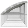 Hønsebur Sølv 800 x 200 x 198.5 cm Galvaniseret stål