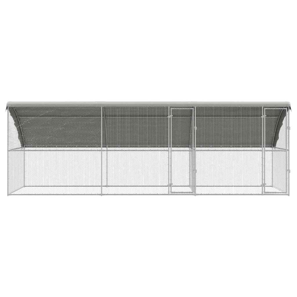 Hønsebur Sølv 600 x 200 x 198.5 cm Galvaniseret stål