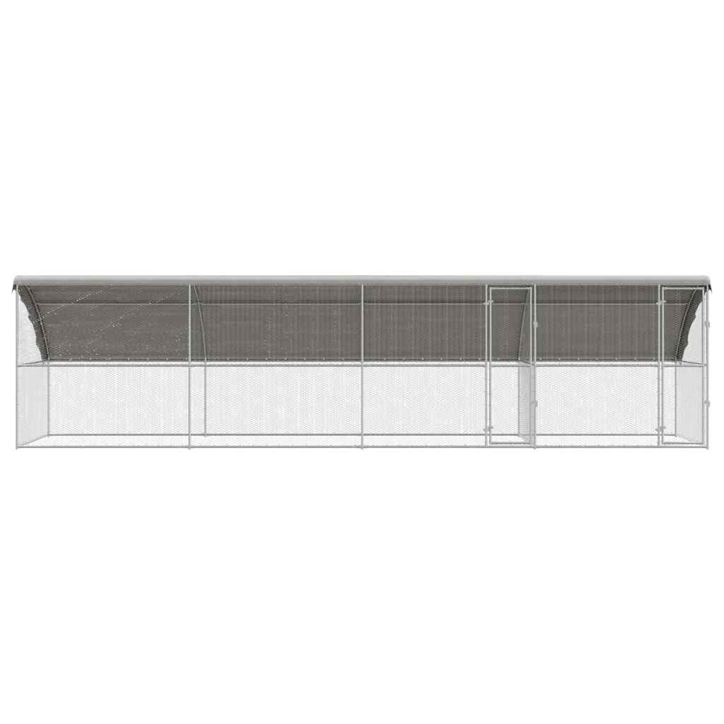 Hønsebur Sølv 800 x 200 x 198.5 cm Galvaniseret stål