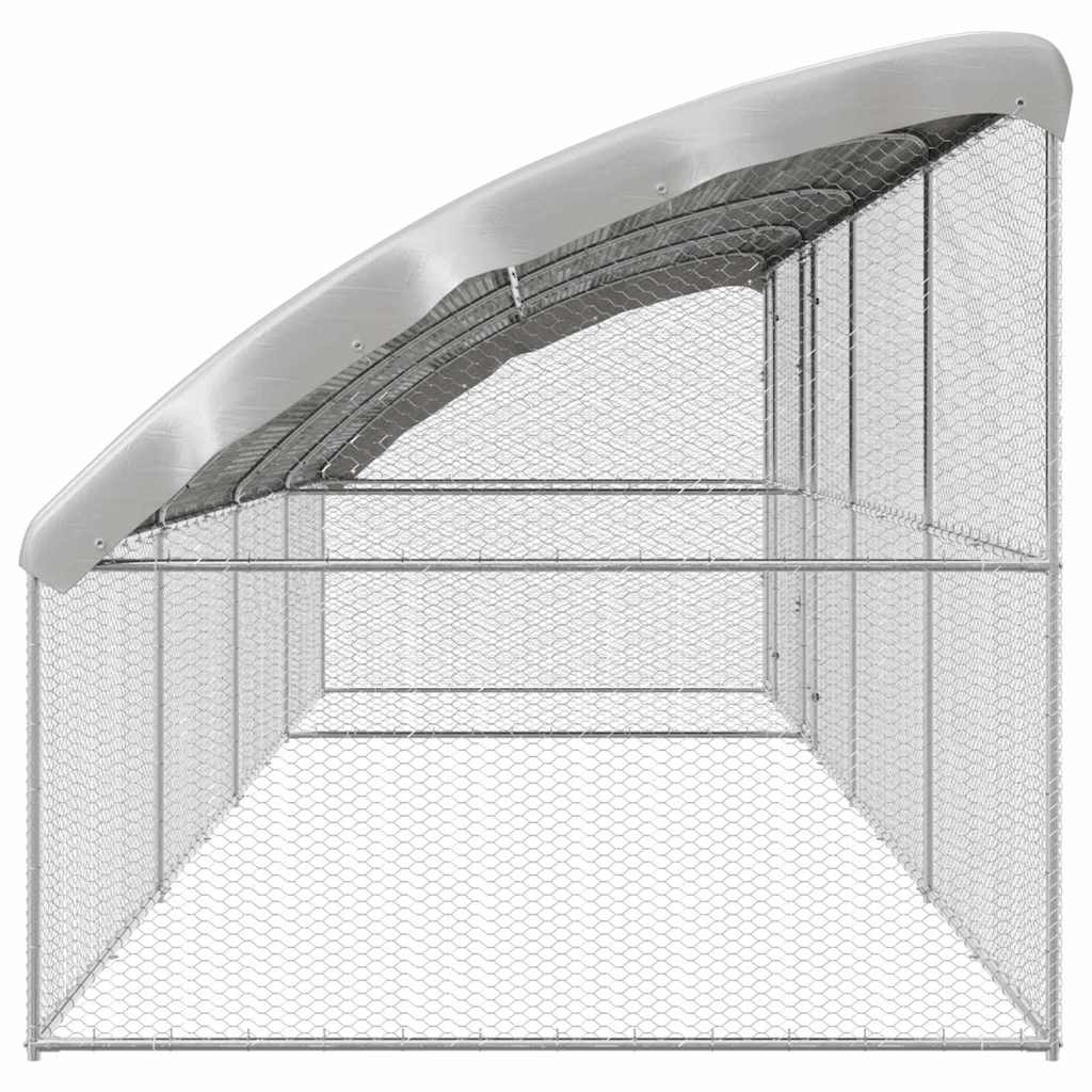 Hønsebur Sølv 800 x 200 x 198.5 cm Galvaniseret stål