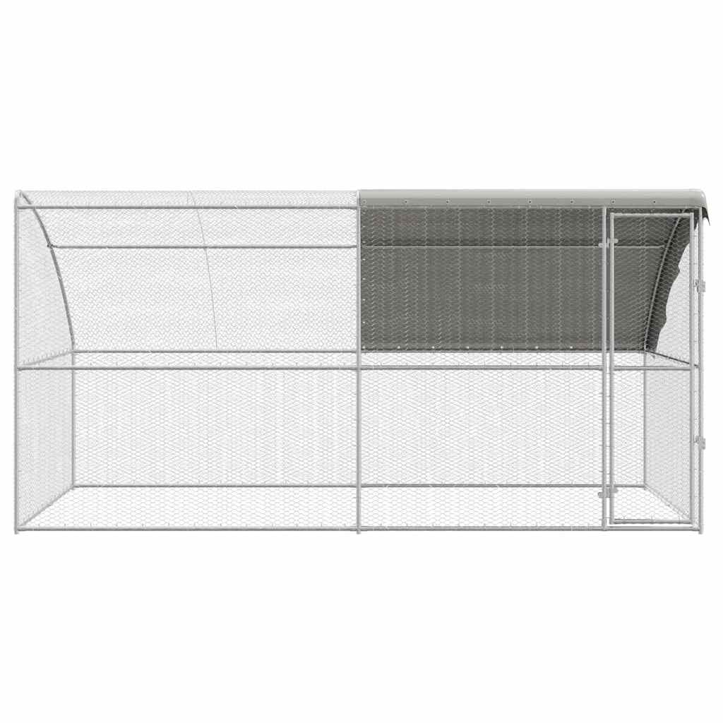 Hønsebur Sølv 400 x 200 x 198.5 cm Galvaniseret stål
