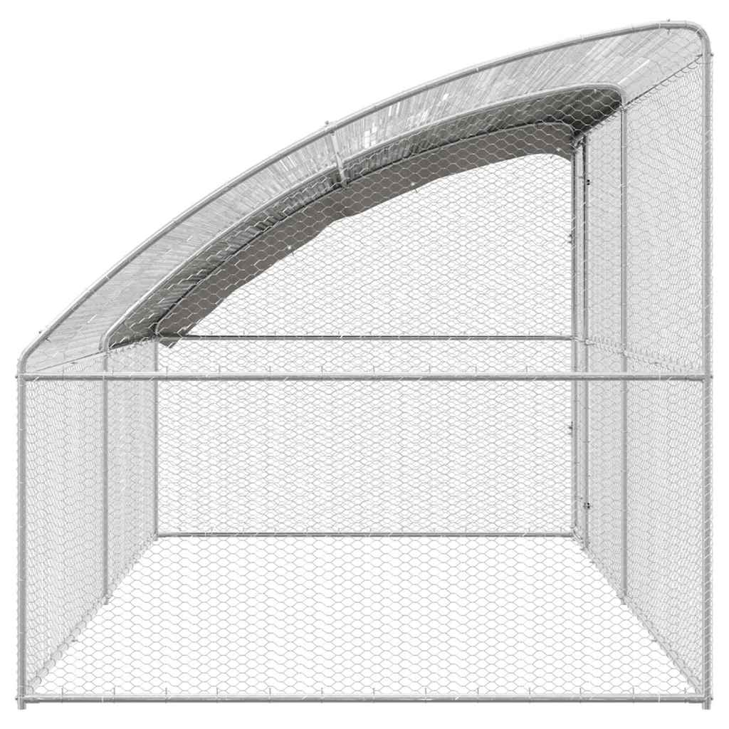 Hønsebur Sølv 400 x 200 x 198.5 cm Galvaniseret stål