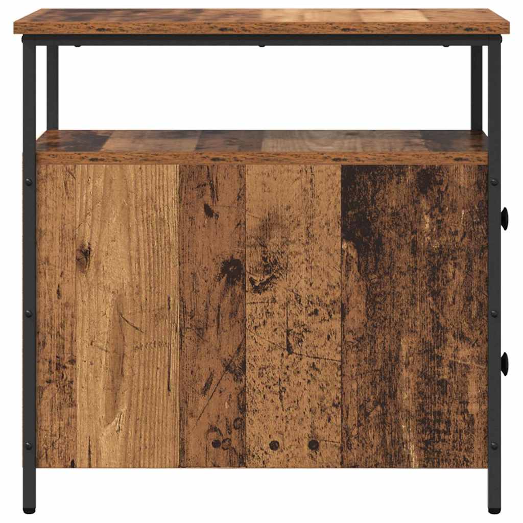 Natskab 2 pcs Gammelt træ 30 x 60 x 60 cm Konstrueret træ