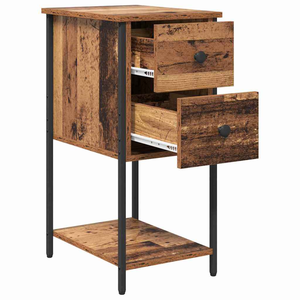 Natskab 2 pcs Gammelt træ 32 x 42 x 70 cm Konstrueret træ