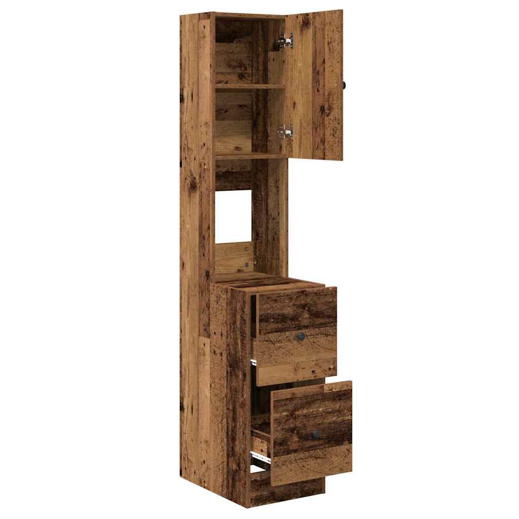 Køkken skænk med skuffe med hylde Gammelt træ 32 x 50 x 180 cm