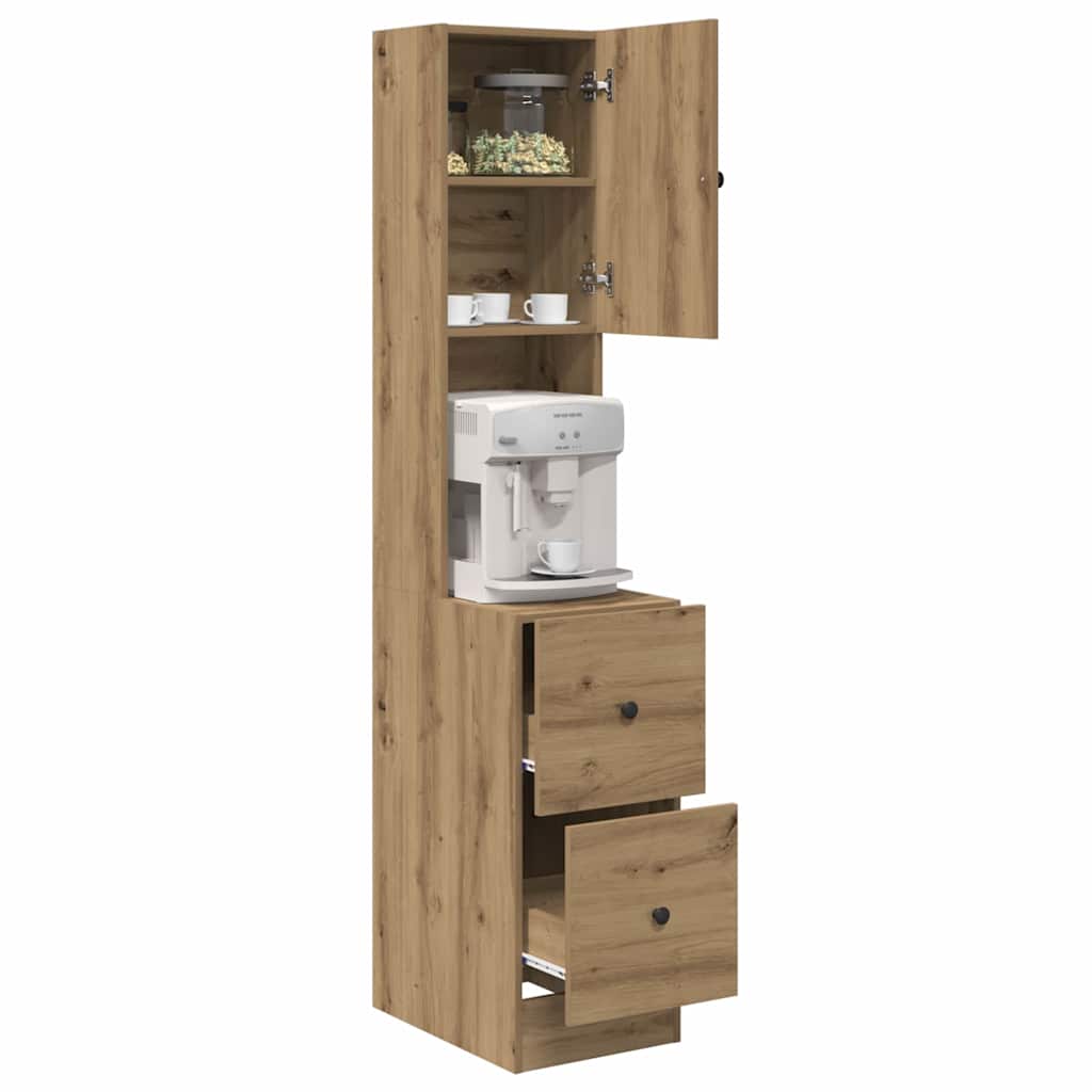 Køkken skænk med skuffe med dør Artisan Egetræ 32 x 50 x 180 cm