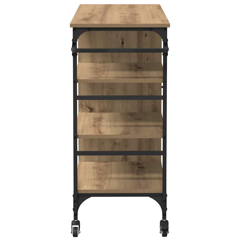 Køkkenvogn Artisan eg og sort 87.5 x 38.5 x 84.5 cm