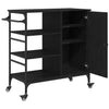 Køkkenvogn Sort eg 87.5 x 38.5 x 84.5 cm Konstrueret træ