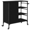 Køkkenvogn Sort eg 87.5 x 38.5 x 84.5 cm Konstrueret træ