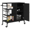 Køkkenvogn Sort eg 87.5 x 38.5 x 84.5 cm Konstrueret træ