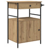 Køkkenvogn Artisan eg og sort 56 x 43 x 89.5 cm Konstrueret træ