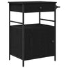 Køkkenvogn Sort eg 56 x 43 x 89.5 cm Konstrueret træ