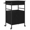 Køkkenvogn Sort eg 56 x 43 x 89.5 cm Konstrueret træ