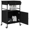 Køkkenvogn Sort eg 56 x 43 x 89.5 cm Konstrueret træ