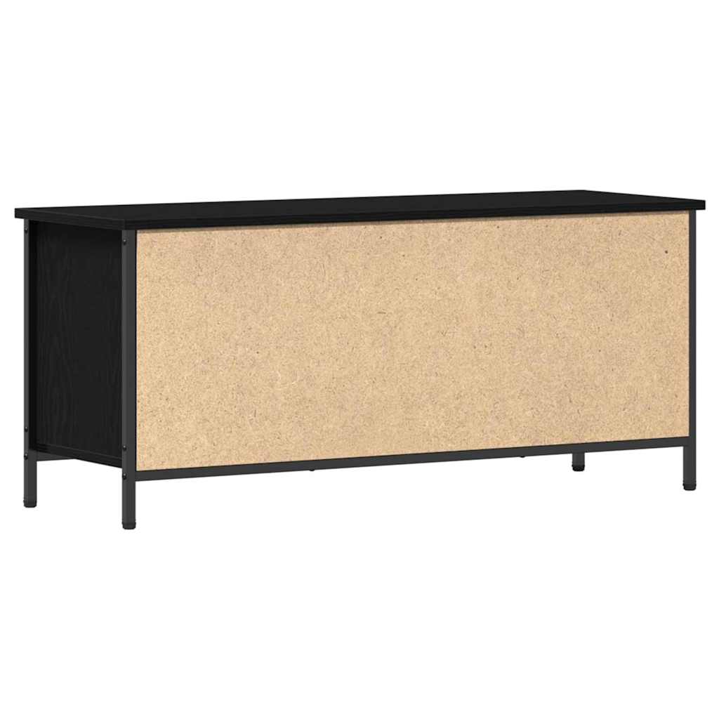 TV-skab Sort eg 100 x 35 x 45 cm Konstrueret træ