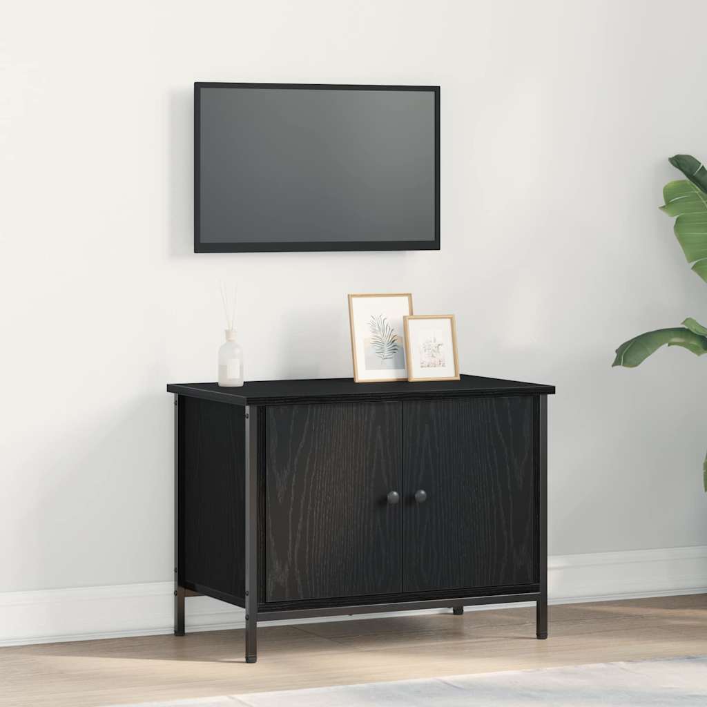 TV-skab Sort eg 60 x 35 x 45 cm Konstrueret træ