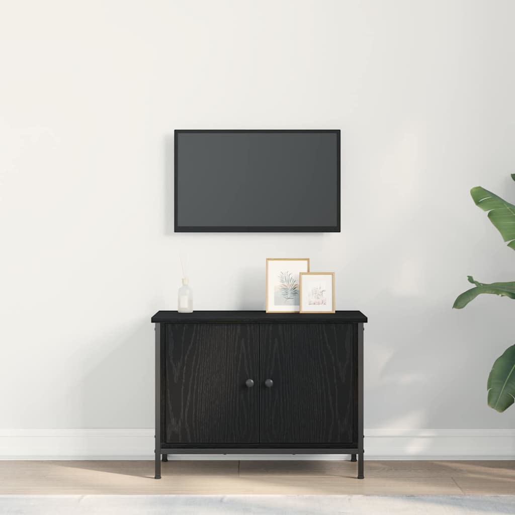 TV-skab Sort eg 60 x 35 x 45 cm Konstrueret træ