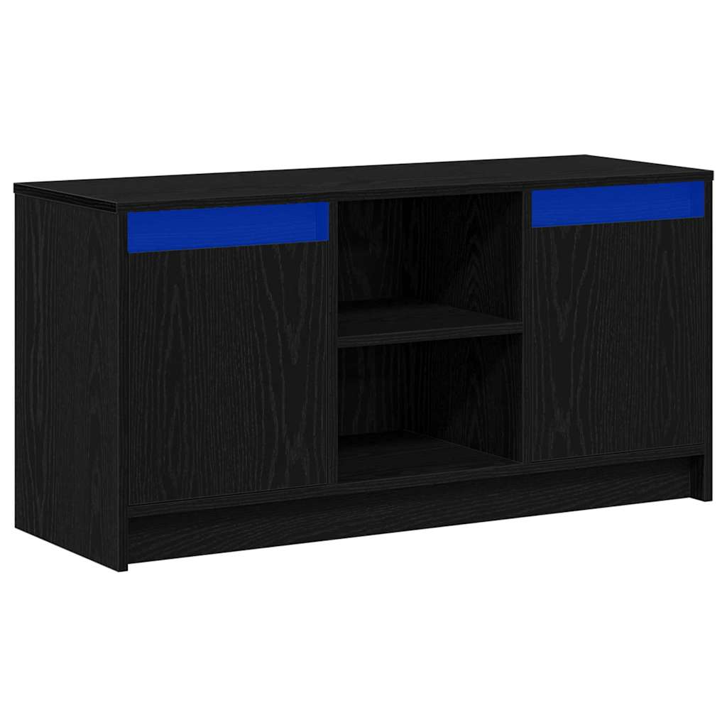 TV-skab Sort 100 x 34 x 50 cm Konstrueret træ