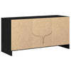 TV-skab Sort 100 x 34 x 50 cm Konstrueret træ