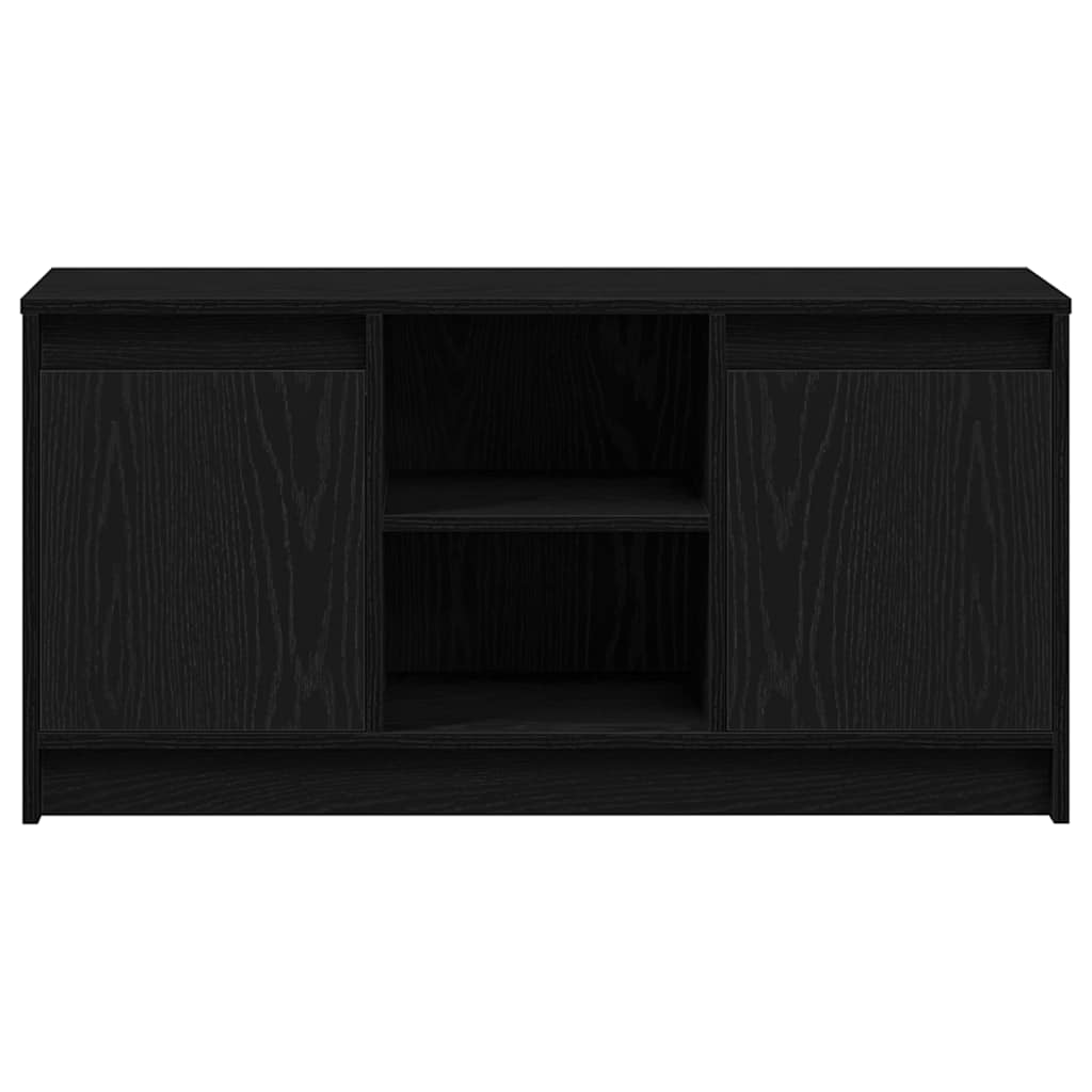 TV-skab Sort 100 x 34 x 50 cm Konstrueret træ