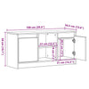 TV-skab Sort 100 x 34 x 50 cm Konstrueret træ
