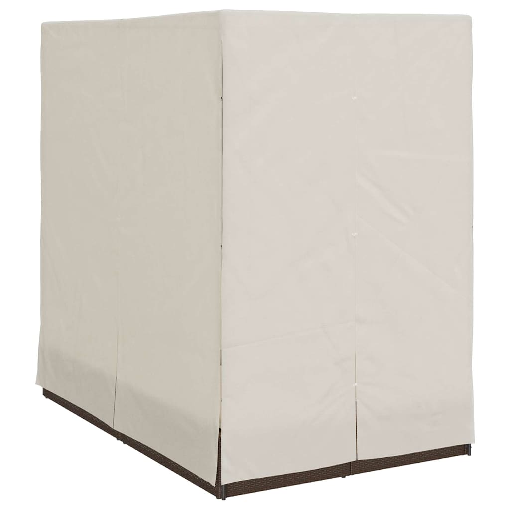 Dobbelt Solseng med Tag Brun 205 x 129 x 200 cm PE rattan