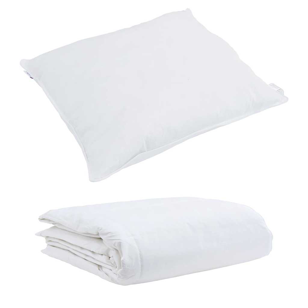 Sommer dyne med pude 2 pcs Hvid Dunfjer