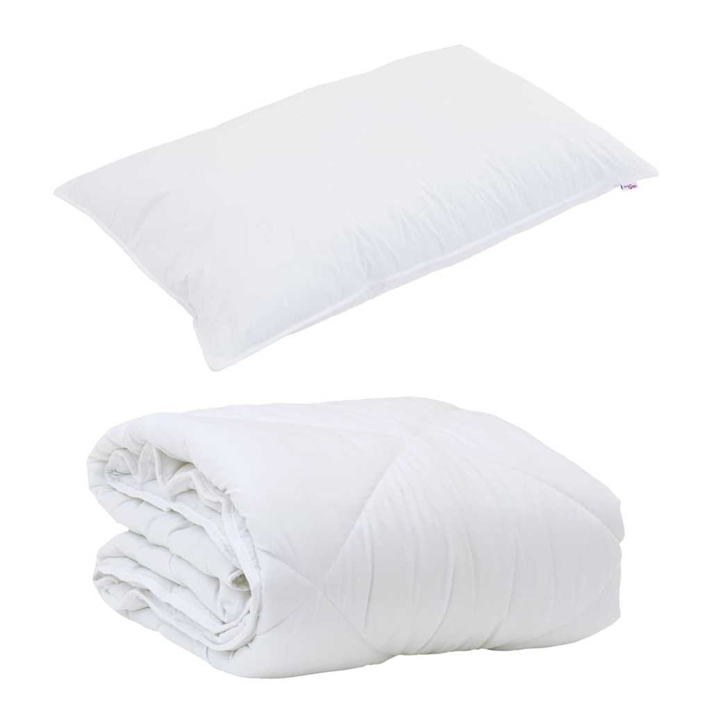 Årsdækkende Dyne med pude 2 pcs Hvid Microfiber
