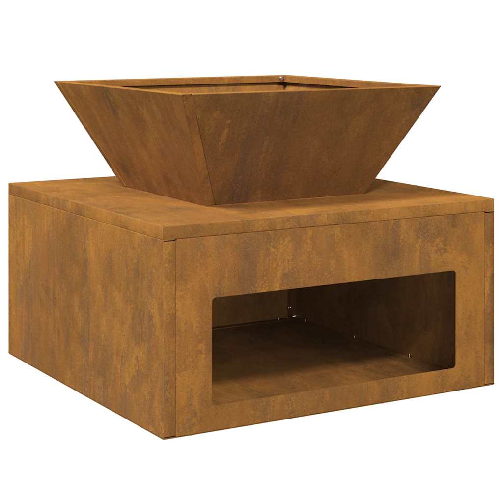 Bålsted Rusten 50 x 50 x 40 cm Forvitret stål